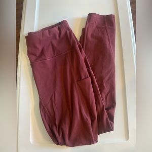 Maroon Leggings with Pockets